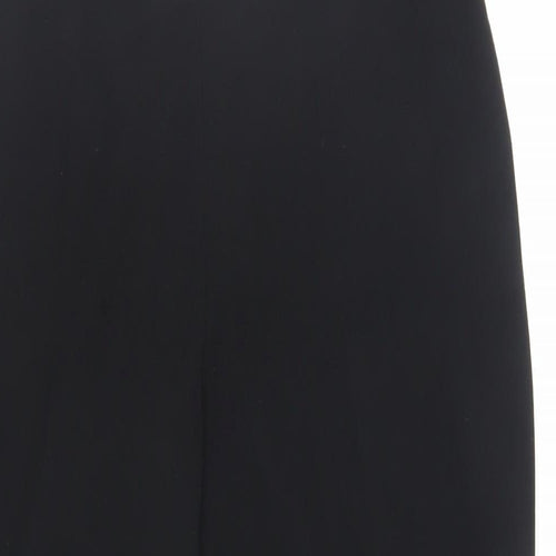 Wallis Womens Black Polyester Dress Pants Trousers Size 12 L24 in Regular Zip - Short Length