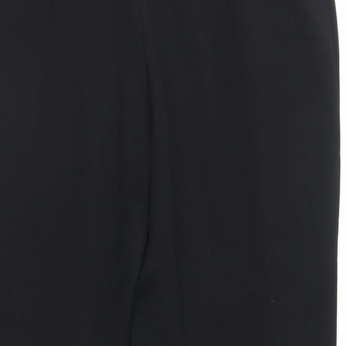 Wallis Womens Black Polyester Dress Pants Trousers Size 12 L24 in Regular Zip - Short Length