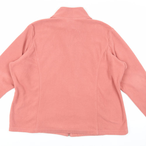 Marks and Spencer Womens Pink Jacket Size 22 Zip - Zipped Pockets