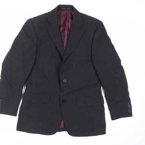 Tom English Mens Black Polyester Jacket Suit Jacket Size 36 Regular