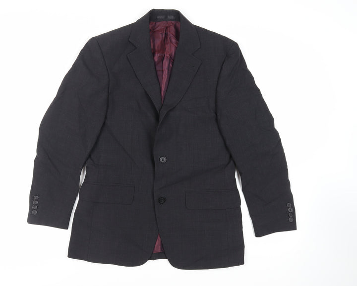 Tom English Mens Black Polyester Jacket Suit Jacket Size 36 Regular
