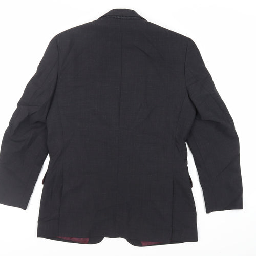Tom English Mens Black Polyester Jacket Suit Jacket Size 36 Regular