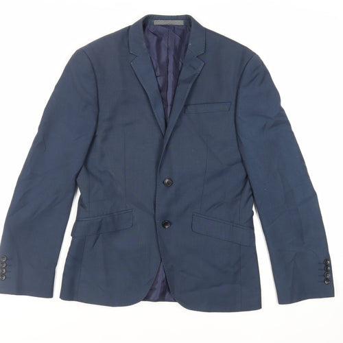Marks and Spencer Mens Blue Polyester Jacket Suit Jacket Size 36 Regular