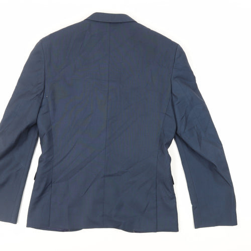 Marks and Spencer Mens Blue Polyester Jacket Suit Jacket Size 36 Regular