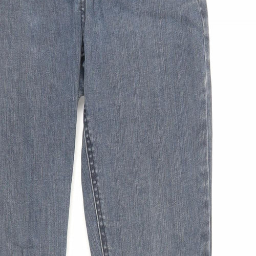 Dorothy Perkins Womens Blue Cotton Skinny Jeans Size 10 L26 in Regular Zip - Short Length