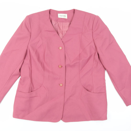 Eastex Womens Pink Jacket Blazer Size 16 Button - Vintage