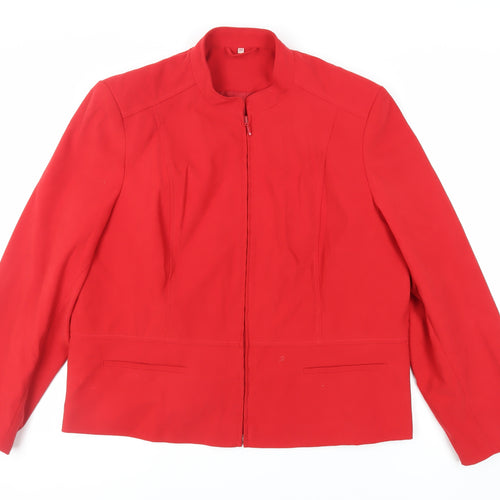 EWM Womens Red Jacket Size 22 Zip