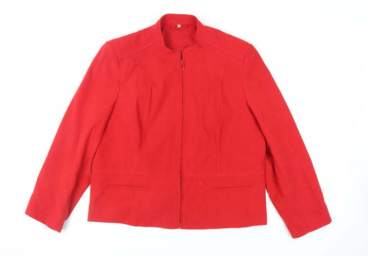 EWM Womens Red Jacket Size 22 Zip