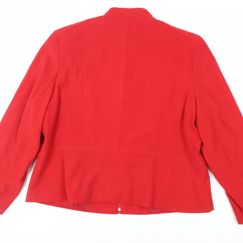 EWM Womens Red Jacket Size 22 Zip