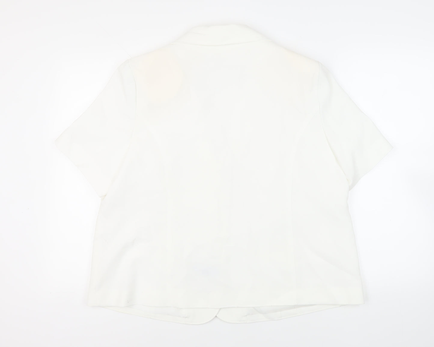 EWM Womens White Jacket Blazer Size 22 Button