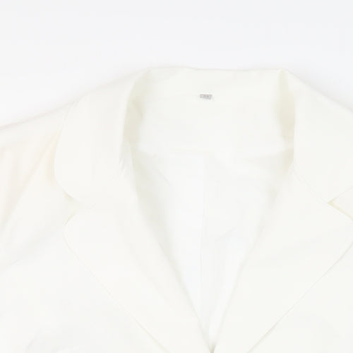 EWM Womens White Jacket Blazer Size 22 Button