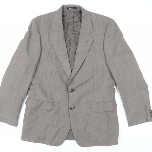 St Michael Mens Brown Polyester Jacket Suit Jacket Size 40 Regular - Vintage