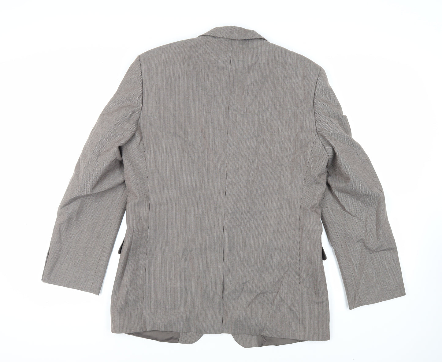 St Michael Mens Brown Polyester Jacket Suit Jacket Size 40 Regular - Vintage