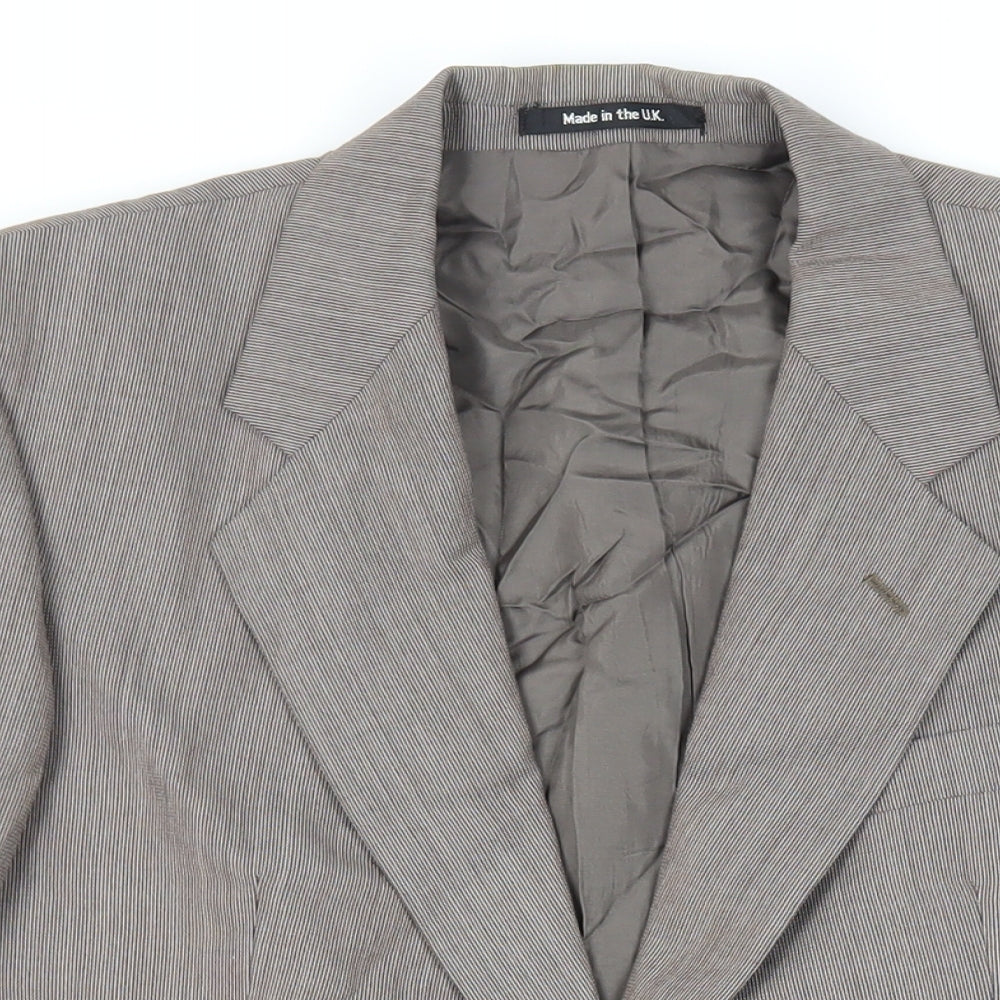 St Michael Mens Brown Polyester Jacket Suit Jacket Size 40 Regular - Vintage
