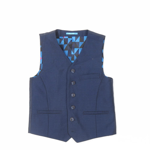 NEXT Boys Blue Jacket Waistcoat Size 7 Years Button