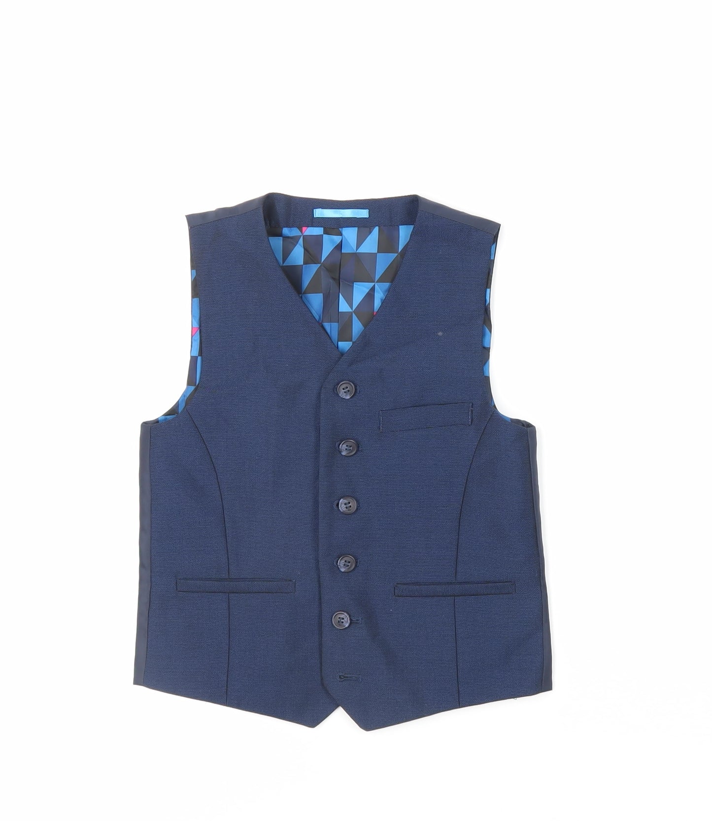 NEXT Boys Blue Jacket Waistcoat Size 7 Years Button