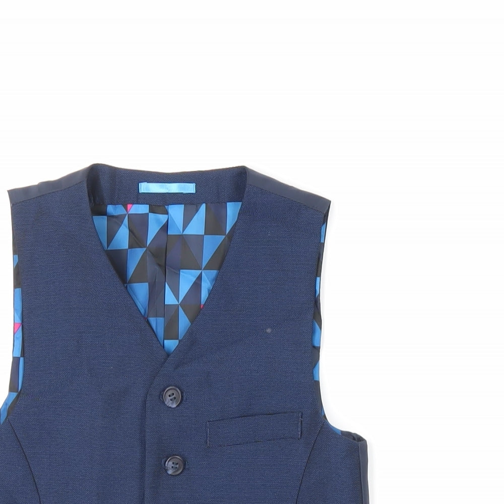 NEXT Boys Blue Jacket Waistcoat Size 7 Years Button