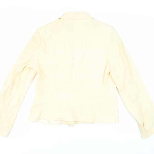 Oasis Womens Yellow Jacket Blazer Size 12 Button