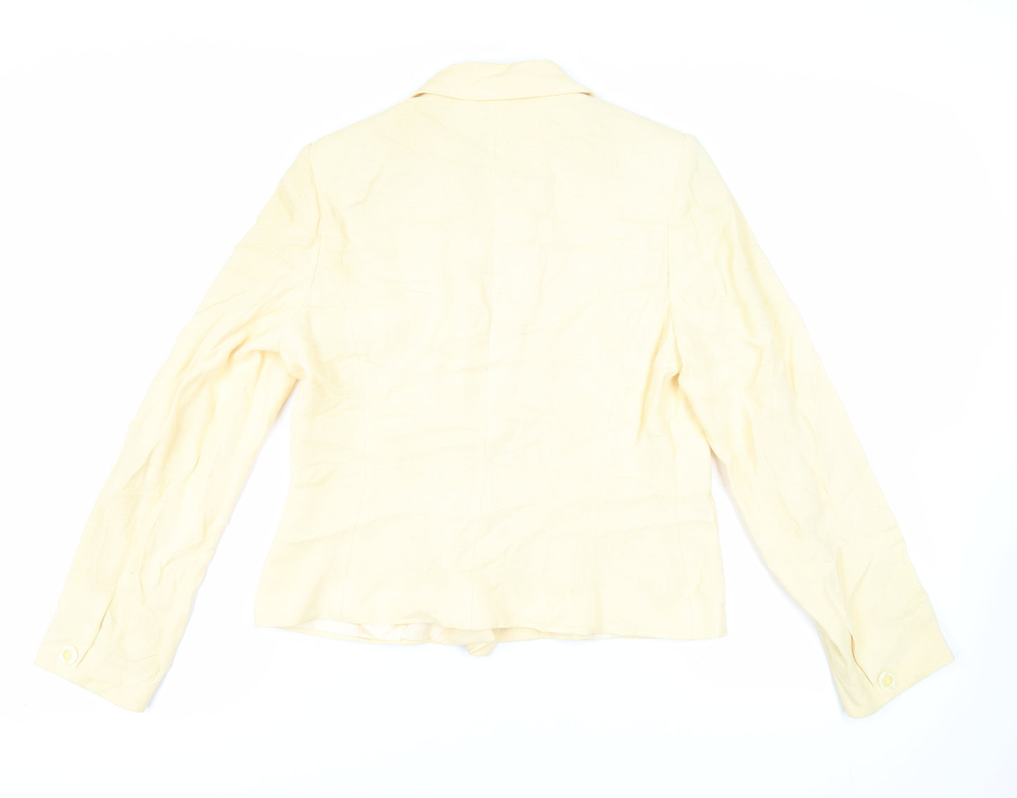 Oasis Womens Yellow Jacket Blazer Size 12 Button