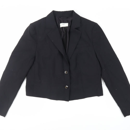 Marks and Spencer Womens Black Jacket Blazer Size 14 Button