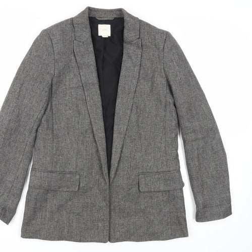 H&M Womens Grey Jacket Blazer Size 10 - Open