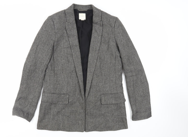 H&M Womens Grey Jacket Blazer Size 10 - Open