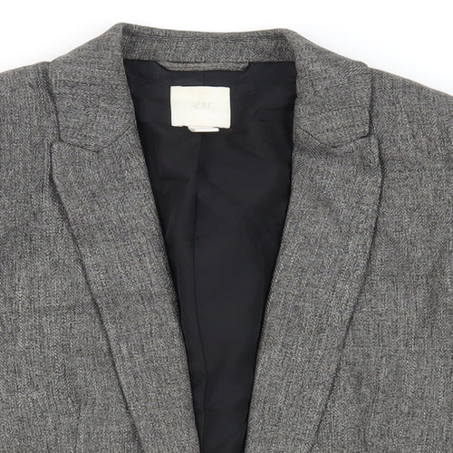H&M Womens Grey Jacket Blazer Size 10 - Open