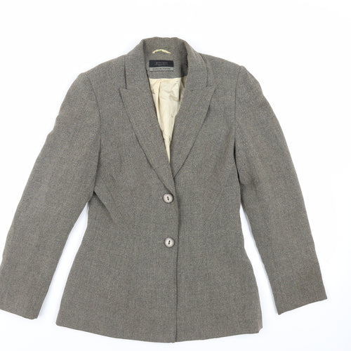 Principles Womens Green Jacket Blazer Size 6 Button