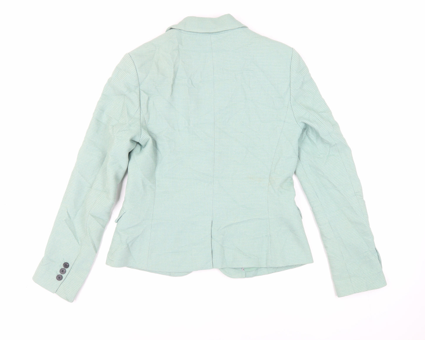 NEXT Womens Green Jacket Blazer Size 12 Button - Textured