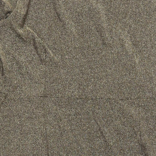 Marks and Spencer Womens Gold Polyamide A-Line Size 20 Round Neck Pullover - Ruched Detail