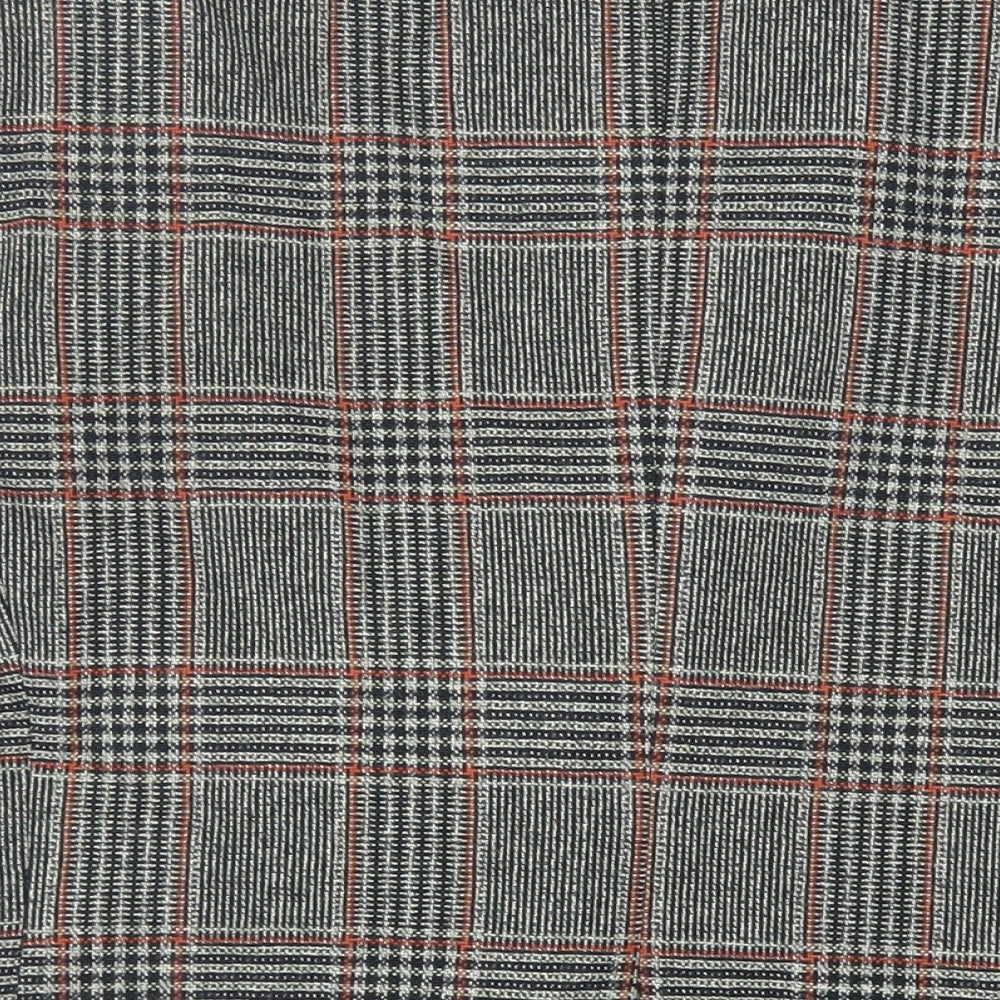 Lynton Mens Grey Plaid Jacket Blazer Size L Button - Vintage