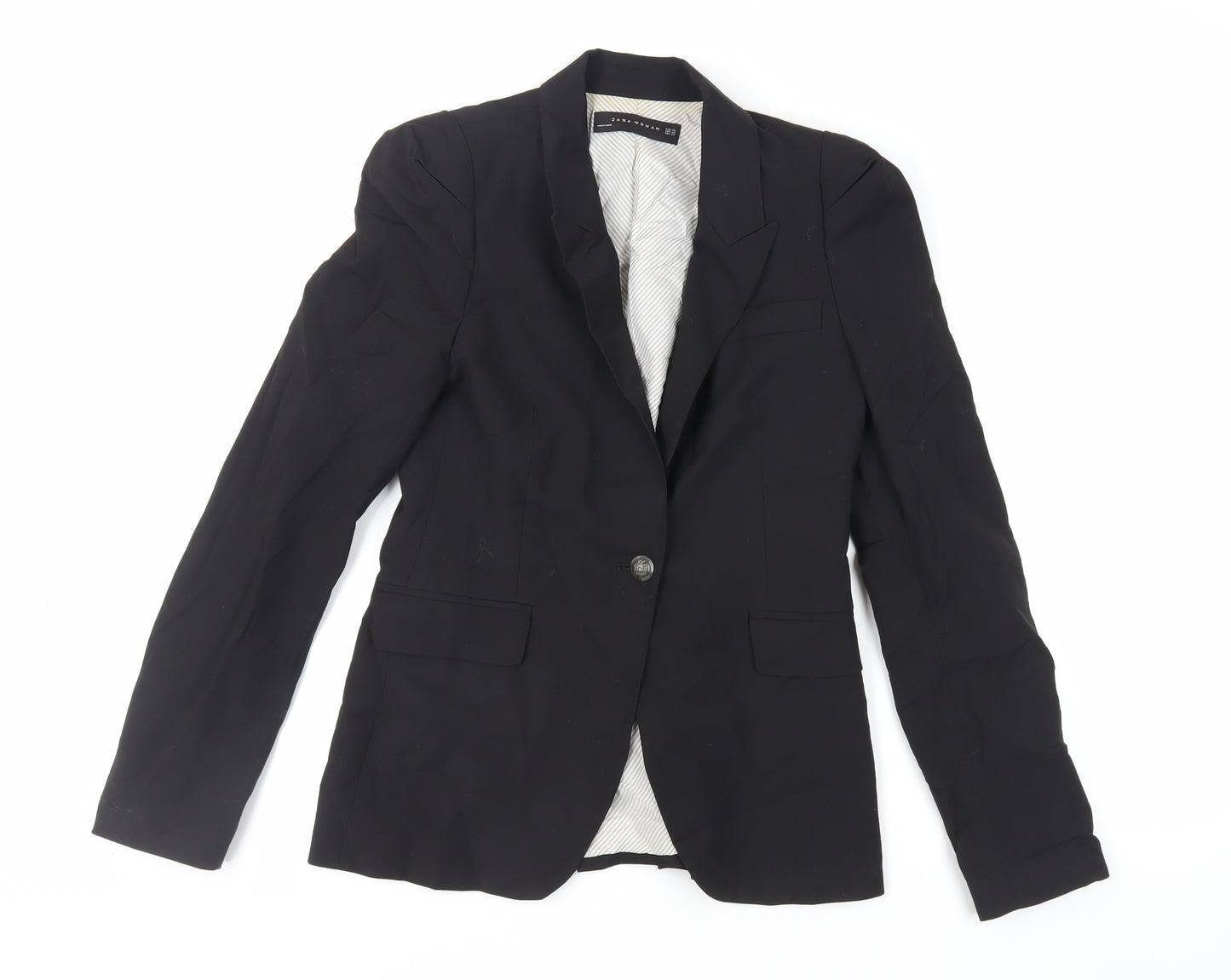Zara Womens Black Jacket Blazer Size XS Button