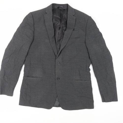 Marks and Spencer Mens Grey Wool Jacket Suit Jacket Size 40 Regular