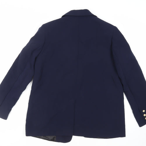 Zara Womens Blue Jacket Blazer Size M Button
