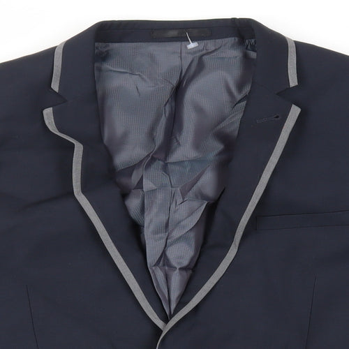 NEXT Mens Blue Polyester Jacket Suit Jacket Size 40 Regular