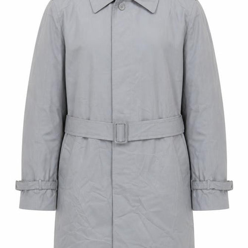 House of Fraser Mens Grey Trench Coat Coat Size 40 Button - Belted