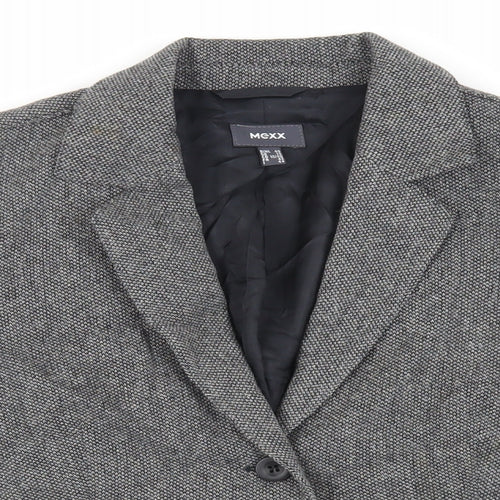 Mexx Womens Grey Jacket Blazer Size 12 Button