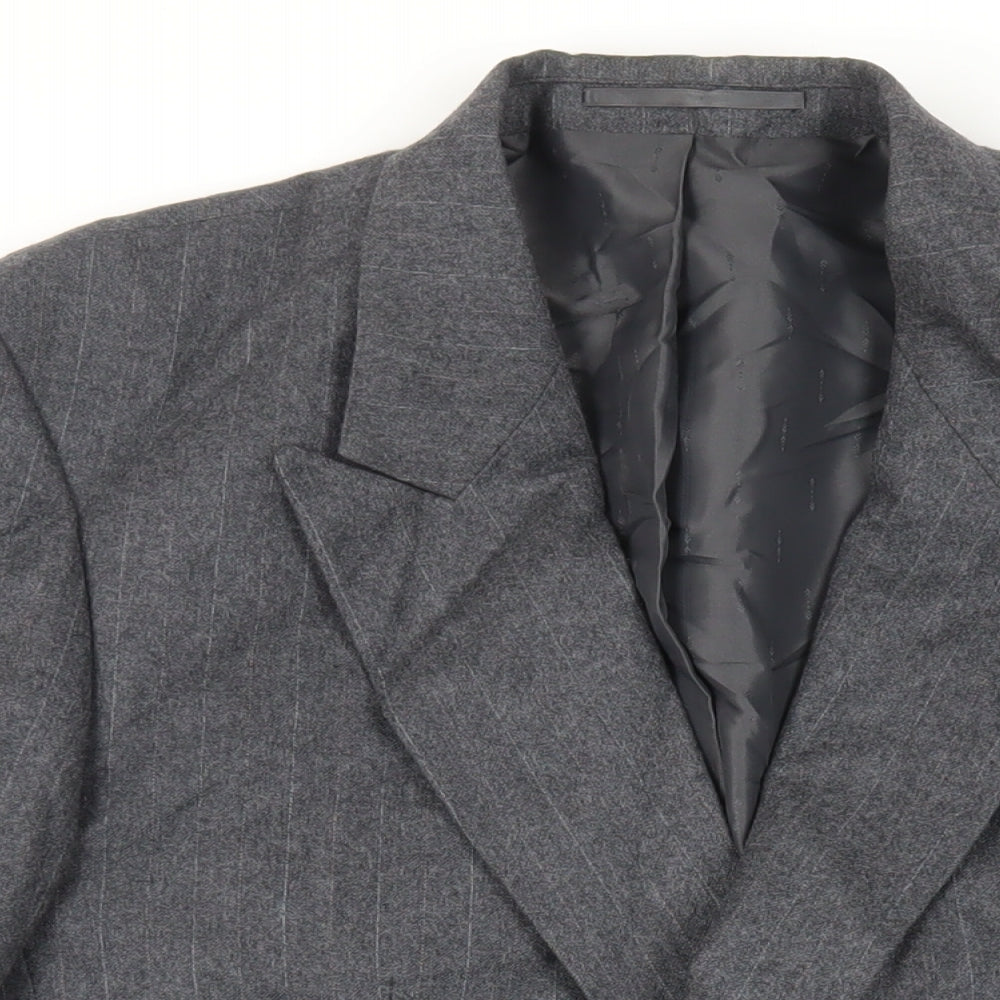 Centaur Mens Grey Wool Jacket Blazer Size 40 Regular