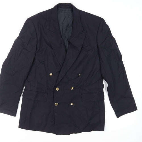 Varteks Mens Blue Polyester Jacket Blazer Size 40 Regular - Vintage