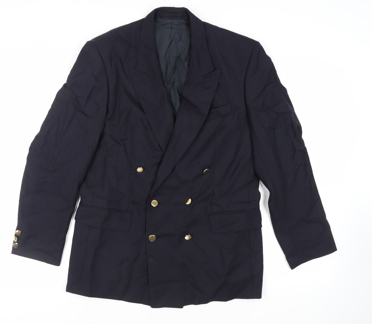 Varteks Mens Blue Polyester Jacket Blazer Size 40 Regular - Vintage
