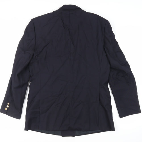Varteks Mens Blue Polyester Jacket Blazer Size 40 Regular - Vintage