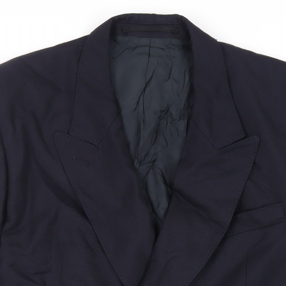 Varteks Mens Blue Polyester Jacket Blazer Size 40 Regular - Vintage