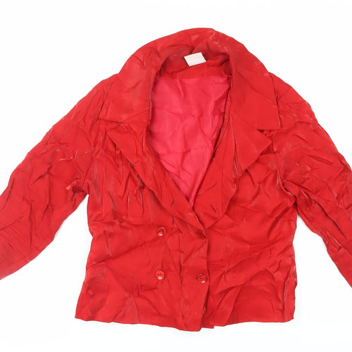 Apart Womens Red Jacket Size 14 Button - Vintage
