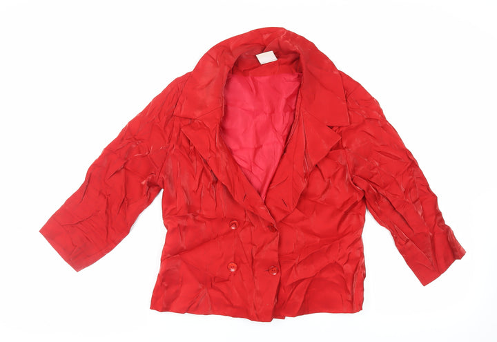 Apart Womens Red Jacket Size 14 Button - Vintage