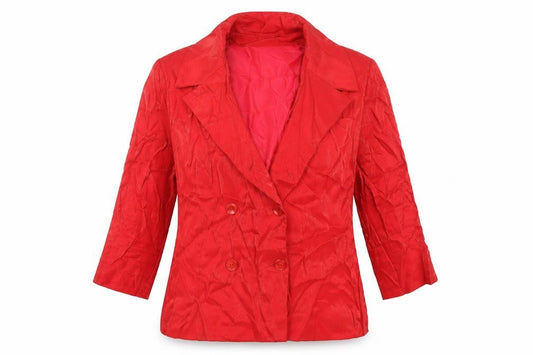 Front view of Apart women’s red jacket, size UK 14, button - vintage