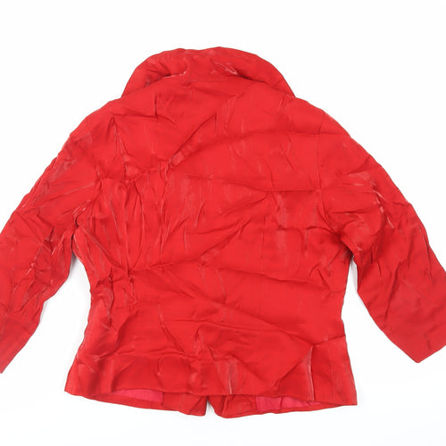Apart Womens Red Jacket Size 14 Button - Vintage