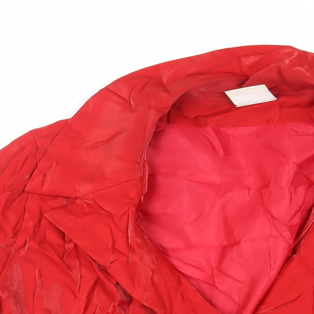 Apart Womens Red Jacket Size 14 Button - Vintage