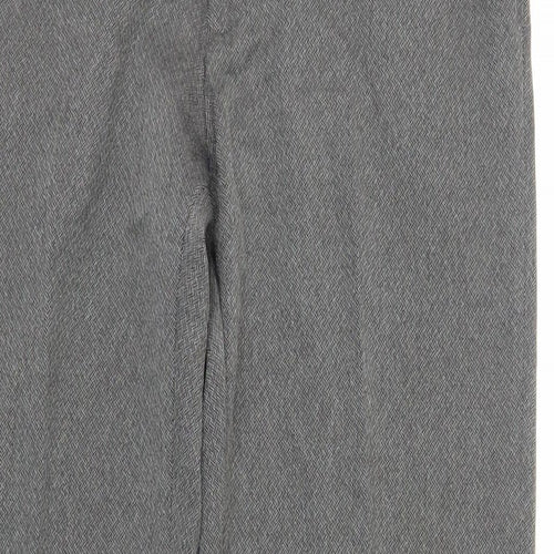 Marks and Spencer Mens Grey Polyester Dress Pants Trousers Size 34 in L33 in Regular Zip