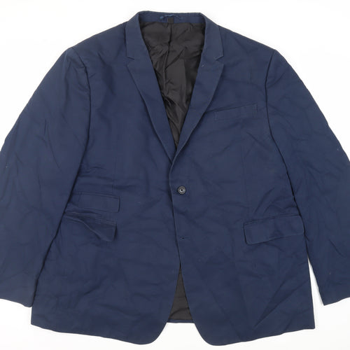 Black Label Mens Blue Jacket Blazer Size 2XL Button