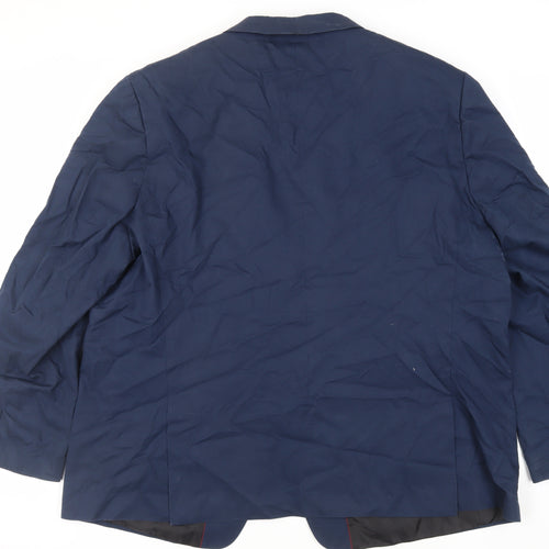 Black Label Mens Blue Jacket Blazer Size 2XL Button